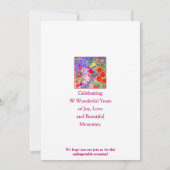 90ste verjaardag bloemenmoderne 90 Save The Date k (Achterkant)