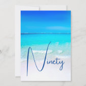 90ste verjaardag Blue Ocean Zee Bestemming Verjaar Kaart (Achterkant)