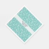 90ste verjaardag Cool Getal Patroon Blauwgroen/Wit Servet (Hoek)
