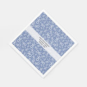 90ste verjaardag Cool Nummer Patroon Blauw/Wit Servet (Hoek)