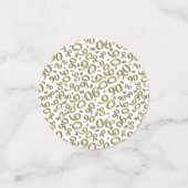 90ste verjaardag Cool Nummer Patroon Goud en Wit Confetti (Kleine voorkant)