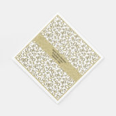 90ste verjaardag Cool nummer Patroon Goud/Wit Servet (Hoek)