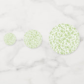 90ste verjaardag Cool Nummer Patroon Groen en Wit Confetti (Voorkanten)