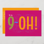 90ste verjaardag - de Grote 9-OH! Kaart (Voorkant / Achterkant)