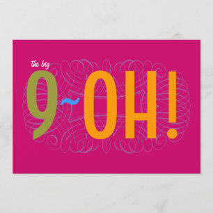 90ste verjaardag - de Grote 9-OH! Kaart