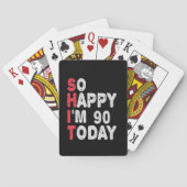90ste verjaardag.. dus blij dat ik 90 ben vandaag pokerkaarten (Achterkant)