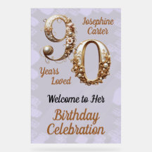 90ste verjaardag Elegant feest