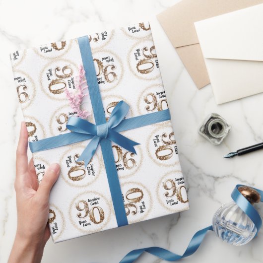 90ste verjaardag Elegant Feest Cadeaupapier (Geschenken)