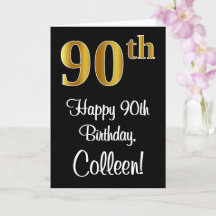 90ste verjaardag ~ Elegante Luxueuze Nep Gouden Lo