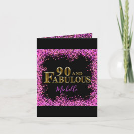 90ste verjaardag feestdagen kaart