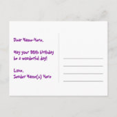 90ste verjaardag: Fun Stars Pattern, Rainbow 90, N Briefkaart (Achterkant)