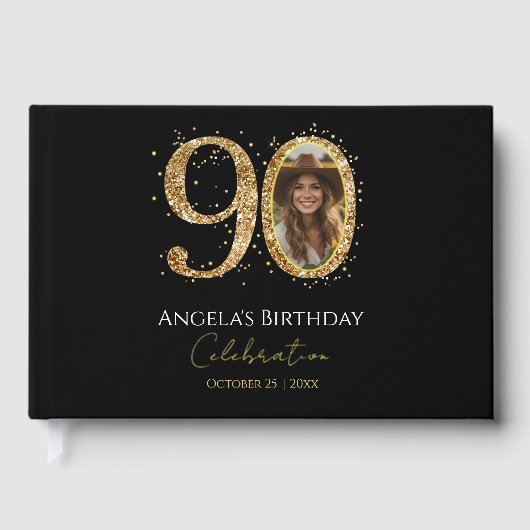 90ste verjaardag gastenboek Folie gastenboek (Voorkant)