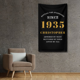 90ste verjaardag Geboren in 1935 Naam toevoegen Zw Spandoek