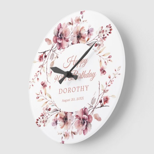 90ste verjaardag gepersonaliseerde Bourgondische r Grote Klok