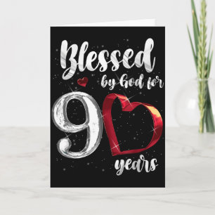 90ste verjaardag Gezegend door God gedurende 90 ja Kaart