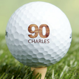 90ste verjaardag golfballen 90 jaar golfer hout ca