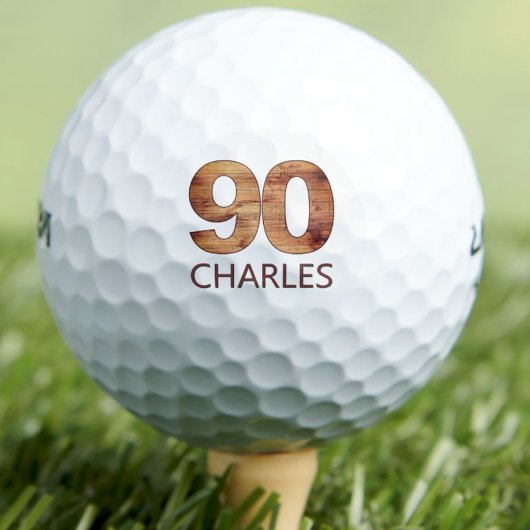 90ste verjaardag golfballen 90 jaar golfer hout ca