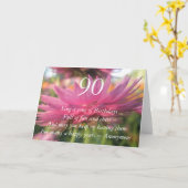 90ste verjaardag kaart (Gele Bloem)
