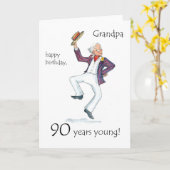 90ste verjaardag Kaart voor een opa (Gele Bloem)