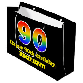 90ste verjaardag ~ Leuk, Kleurrijk, Levendig, Rege Groot Cadeauzakje