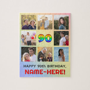 90ste verjaardag: Leuke regenboog #, aangepaste na Legpuzzel