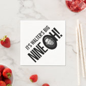 90ste verjaardag NINE OH! foto zwart wit Servet (Insitu)