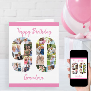 90ste verjaardag Nummer 90 grote aangepaste fotoco Kaart