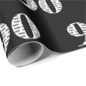 90ste verjaardag op zwart cadeaupapier (Rol Hoek)