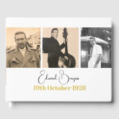 90ste verjaardag Persoonlijke 3 Foto Momento Verja Gastenboek (Voorkant)