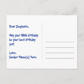 90ste verjaardag: Roze strepen & harten, Regenboog Briefkaart (Achterkant)