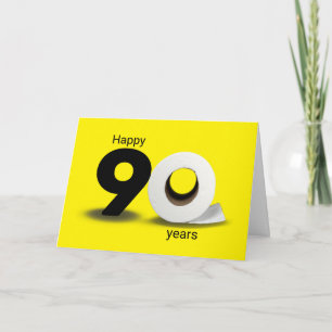 90ste verjaardag toiletpapier rol kaart