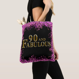 90ste verjaardag tote bag