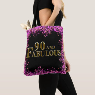 90ste verjaardag tote bag