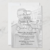 90ste verjaardag Tropische Foto Uitnodiging (Achterkant)