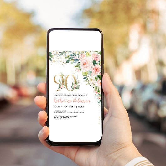 90ste verjaardag uitnodiging voor haar volwassen v