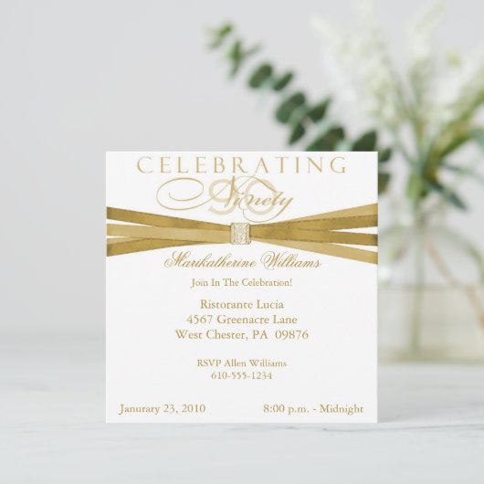 90ste verjaardag van de uitnodigingen van de Elega (Staand voorkant)