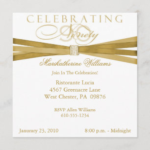 90ste verjaardag van de uitnodigingen van de Elega