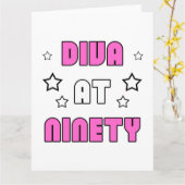 90ste verjaardag van de vrouw kaart (Gele Bloem)