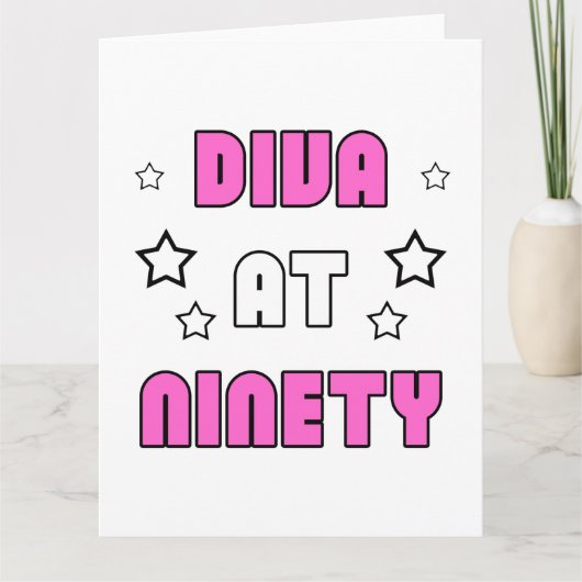 90ste verjaardag van de vrouw kaart (Voorkant)