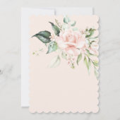 90ste Verjaardag Waterverf Roze Bloemen Elegant Kaart (Achterkant)