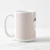 90ste Verjaardag Waterverf Roze Bloemen Elegant Koffiemok (Links)