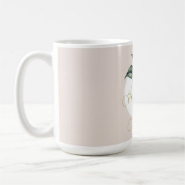 90ste Verjaardag Waterverf Roze Bloemen Elegant Koffiemok