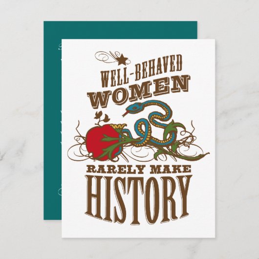 90ste verjaardag - Wilde vrouw maakt geschiedenis Kaart (Voorkant / Achterkant)