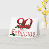 90ste verjaardagsbloem kaart (Gele Bloem)