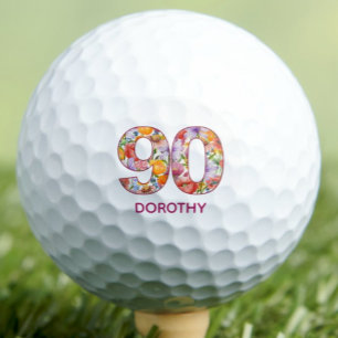 90ste verjaardagscadeau bloem nummer - 90 jaar spo golfballen