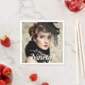 90ste verjaardagsfeestje 90 aangepaste fotoscriptv servet (Insitu)