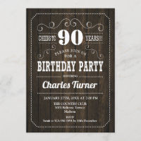 90ste verjaardagsfeestje - bruin houten patroon