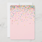 90ste verjaardagsfeestje confetti uitnodiging (Achterkant)