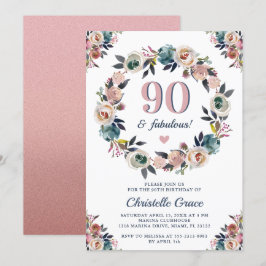 90ste verjaardagsfeestje negentig en fantastische  kaart