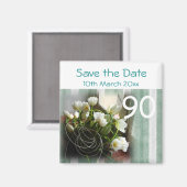 90ste verjaardagsfeestje Save the Date Magnet (Voorkant / Achterkant)